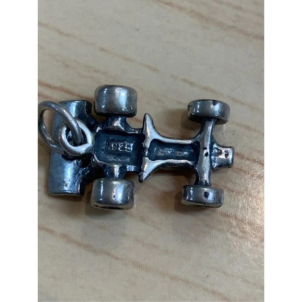 .925 Indy Race Car Sterling Silver Jewelry Charm #racetrack